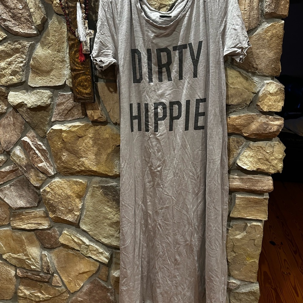 Jaded Gypsy Dirty Hippie t shirt dress maxi